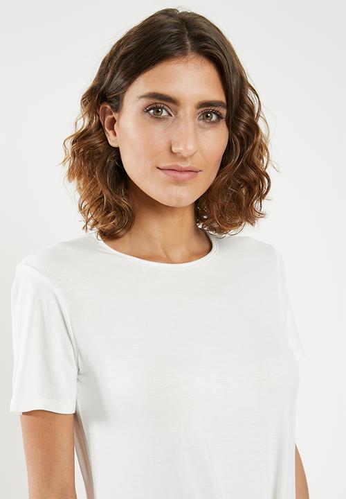 edit - Knot front tee - white