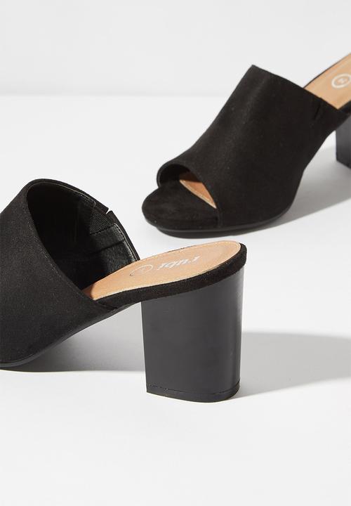 Cotton On - Colette heeled mule - black