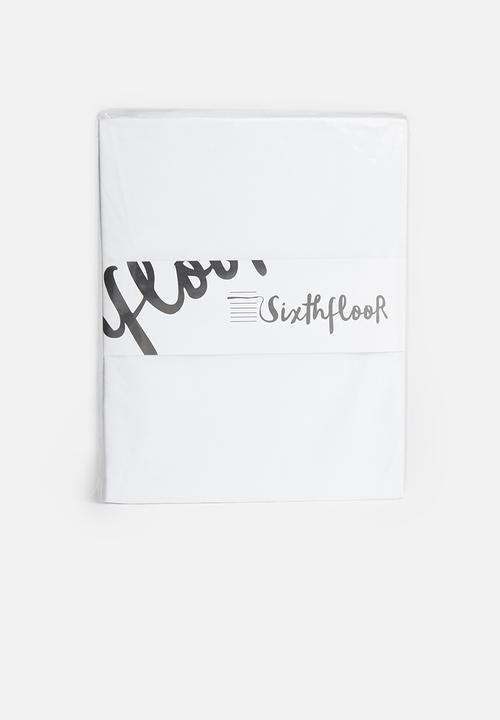 Sixth Floor - 200TC cotton fitted sheet - white