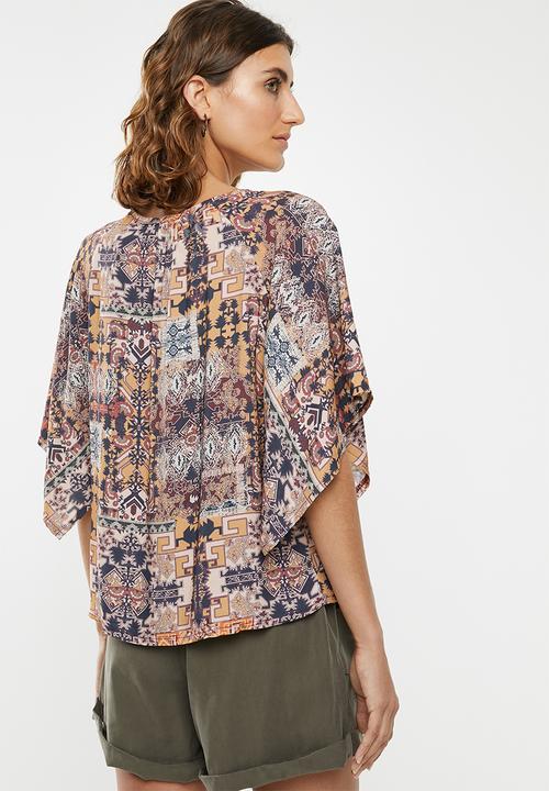 edit - Volume sleeve blouse - multi