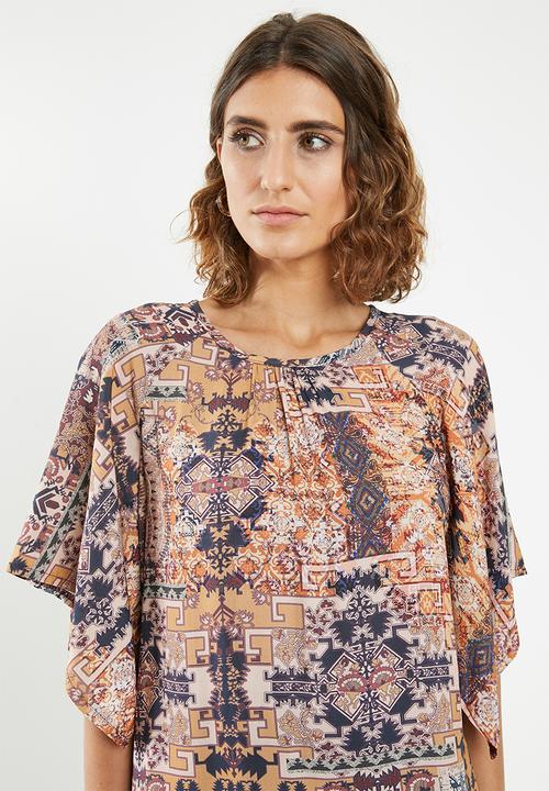 edit - Volume sleeve blouse - multi