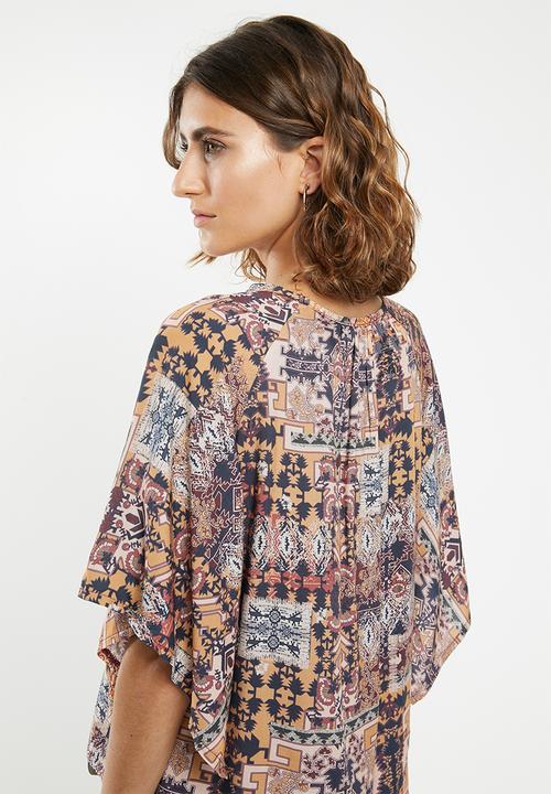 edit - Volume sleeve blouse - multi