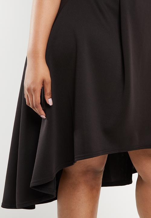 Missguided - Curve bardot high low dress - black