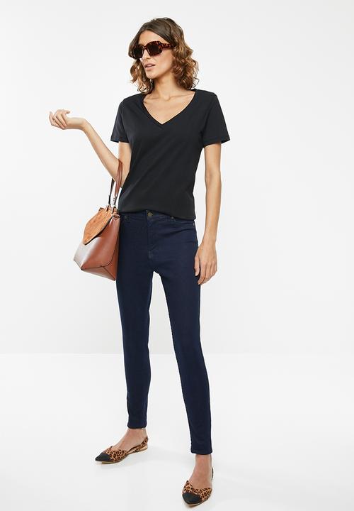 edit - 2 pack V-neck tees - black & white
