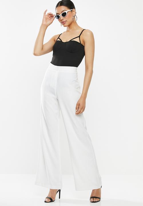 Missguided - Harness cup detail strappy bodysuit - black