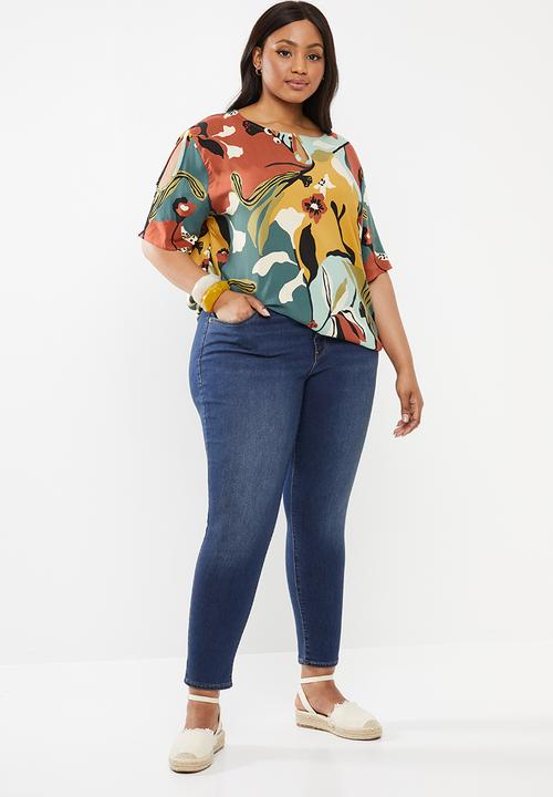 edit Plus - Keyhole blouse - multi 