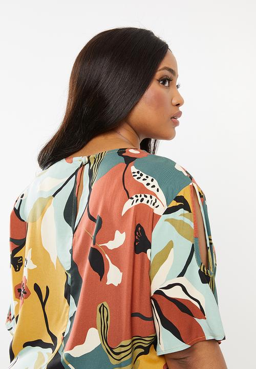 edit Plus - Keyhole blouse - multi 
