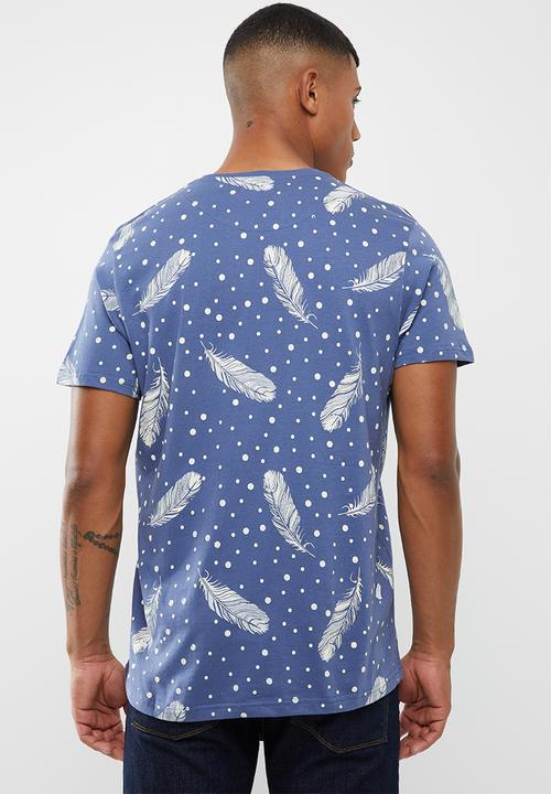 Brave Soul - Quill short sleeve tee - blue 