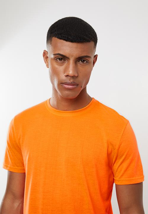 Brave Soul - Neon plain short sleeve tee - orange