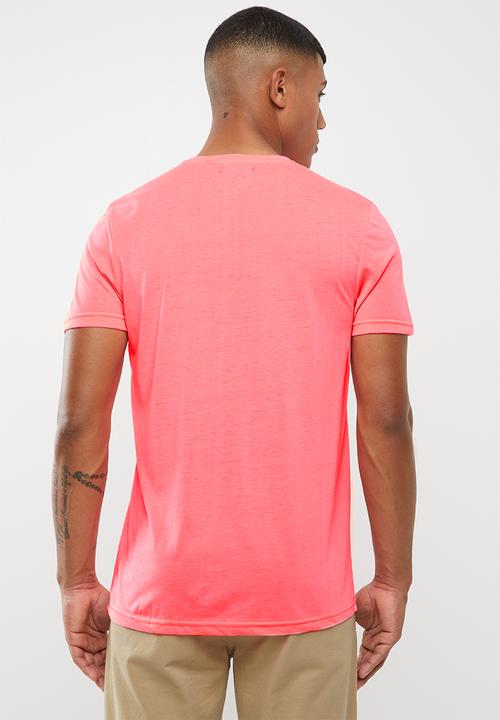 Brave Soul - Neon plain short sleeve tee - pink