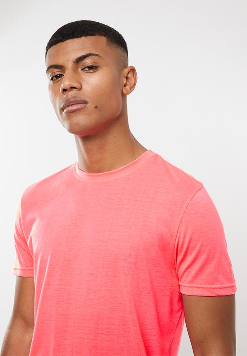 Brave Soul - Neon plain short sleeve tee - pink