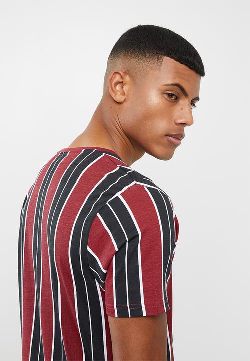 Brave Soul - Rock short sleeve stripe tee - multi