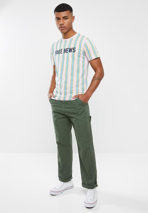 Brave Soul - Fake news printed short sleeve tee - multi 