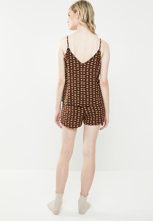Superbalist - Cami & shorts set - geo print