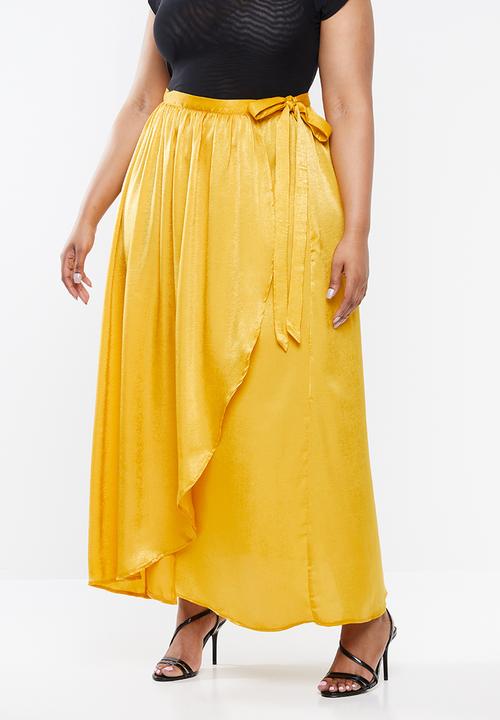 yellow maxi skirt plus size