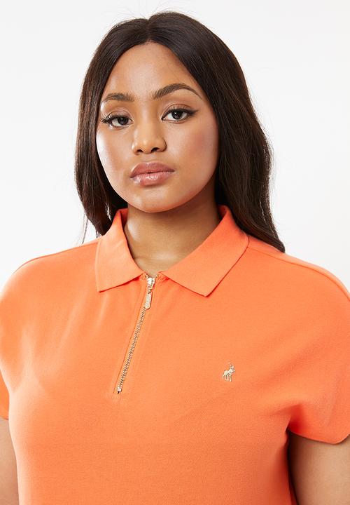 POLO - Plus size eva zip detail golfer - orange