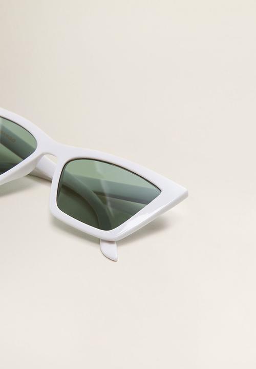 MANGO - Acetate frame sunglasses - white