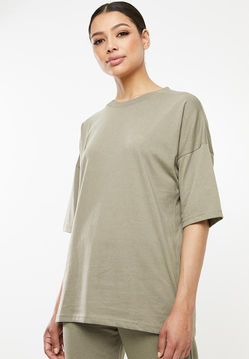 Missguided - Oversized tee and jogger co-ord set - khaki