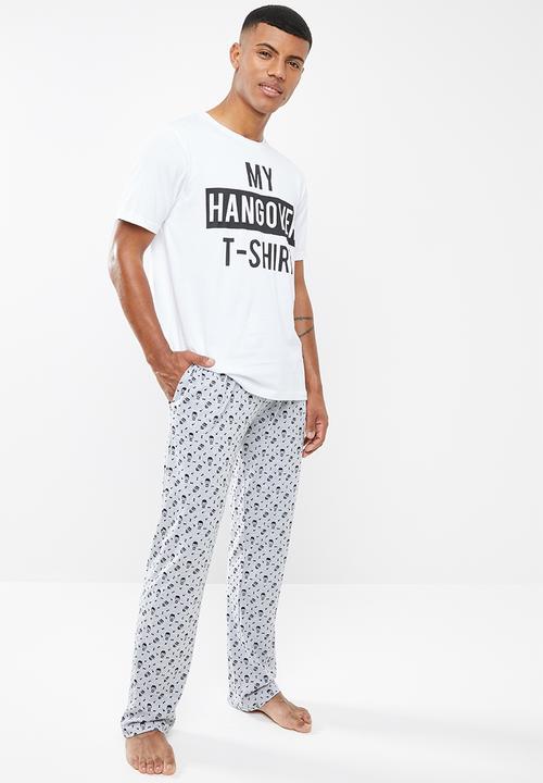 Brave Soul - Hangover sleep set - white & grey