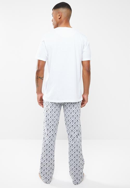 Brave Soul - Hangover sleep set - white & grey