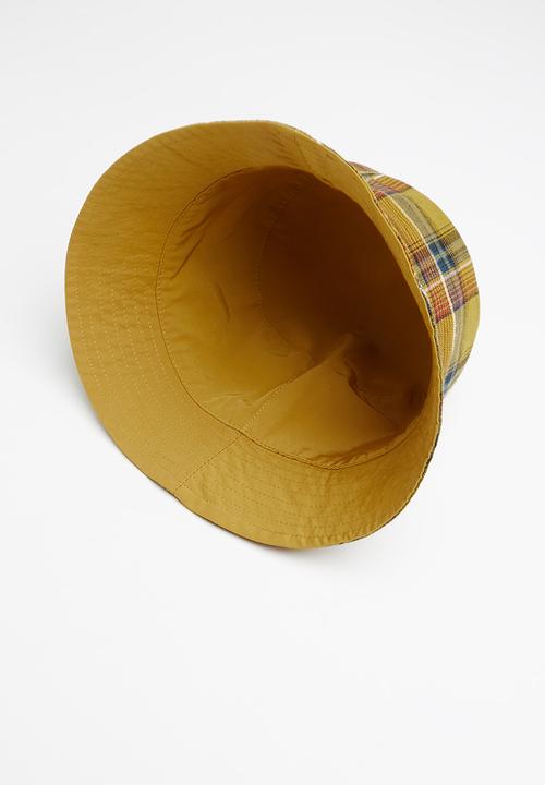 Superbalist - Check bucket hat - yellow