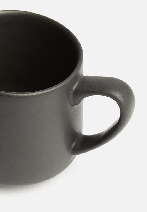 Urchin Art - Electric mug set of 2 - blue & charcoal