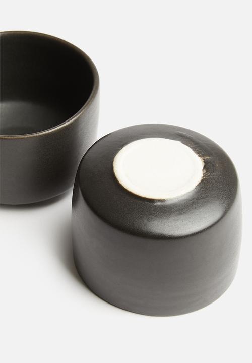 Urchin Art - Seasoning pinch pot set of 2 - charcoal