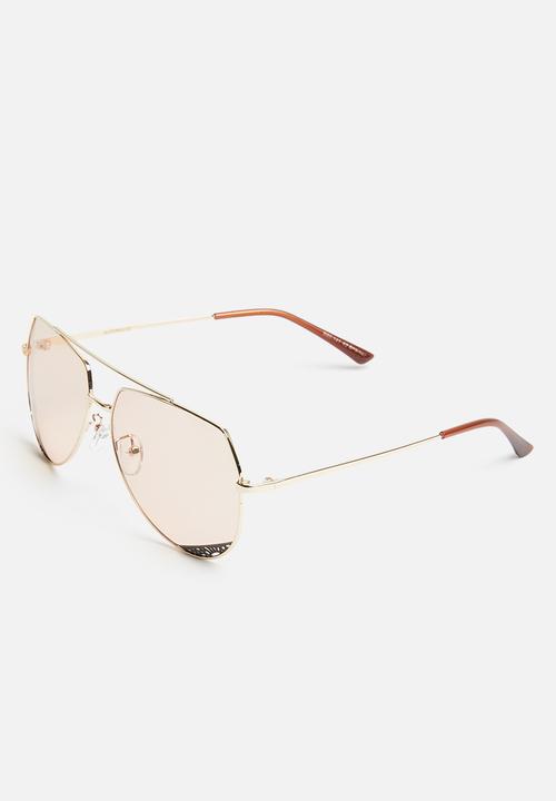 Superbalist - Angled avaitors sunglasses - gold