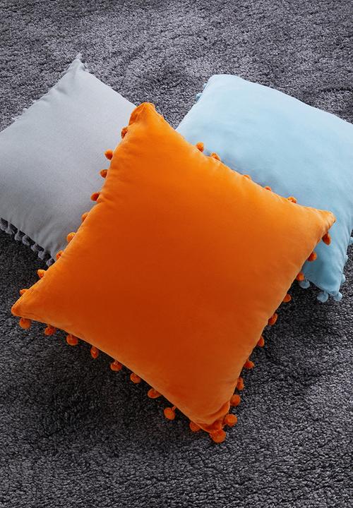 Sixth Floor - Sofia velvet cushion cover - orange
