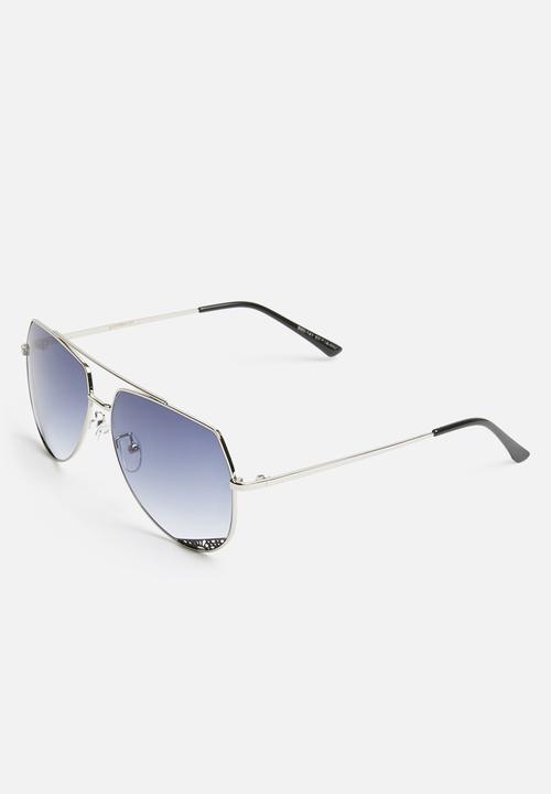 Superbalist - Angled aviators sunglasses - silver