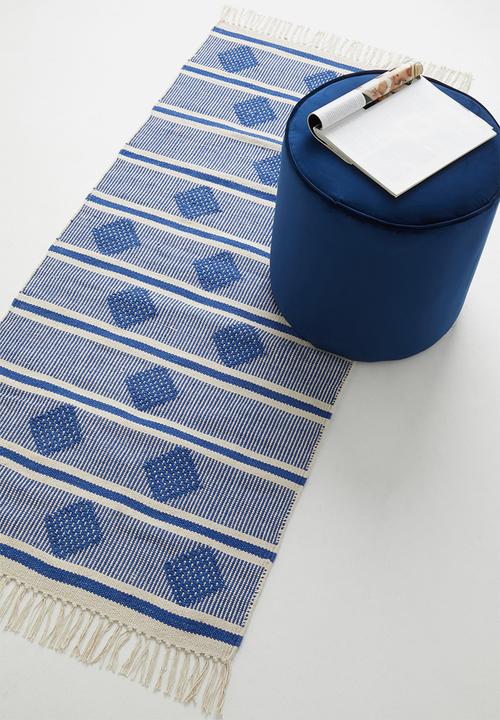 Sixth Floor - Blue diamond runner - blue