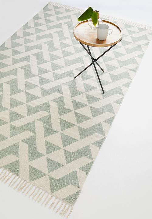 Sixth Floor - Mesa printed rug - blue & grey