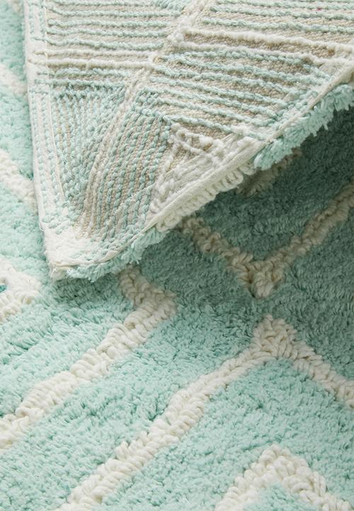 Sixth Floor - Diamond bath mat - blue