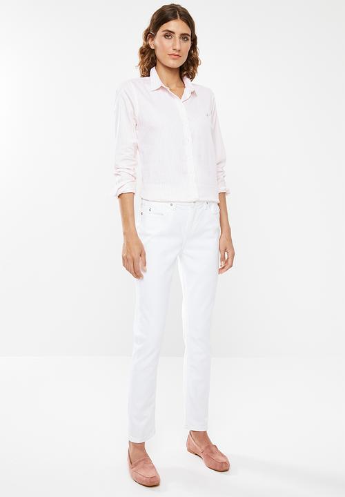 POLO - Gina long sleeve striped shirt - pink & white 