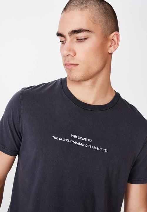 Cotton On - Longline scoop hem tee - charcoal 