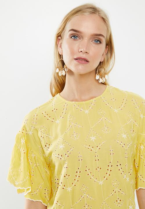 Vero Moda - Angie short sleeve top - yellow