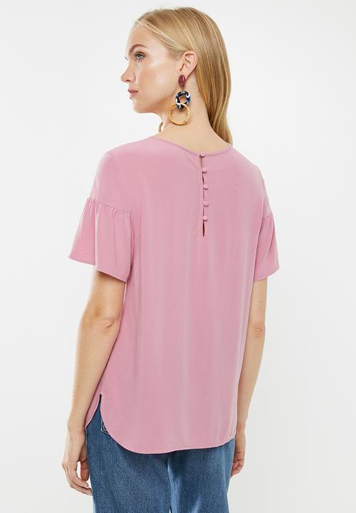 Vero Moda - Bethany button top - pink