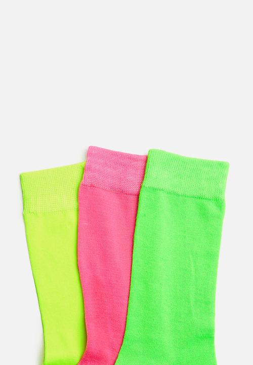 Brave Soul - Neon 3 pack socks - multi 