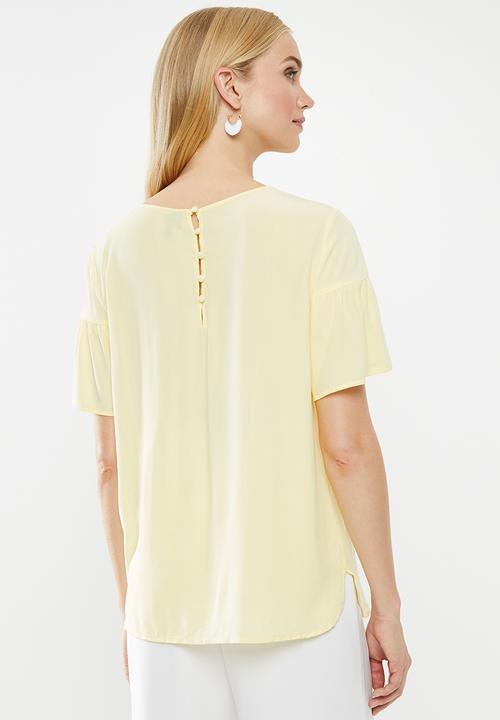 Vero Moda - Bethany button top - yellow