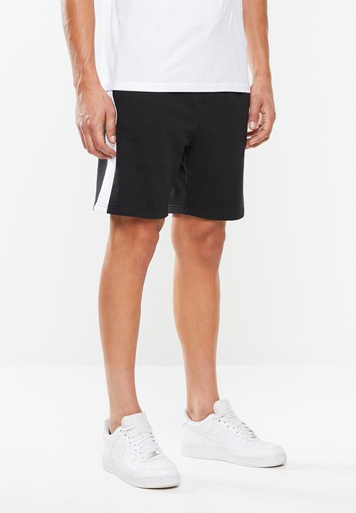 Superbalist - 1up side stripe sweat shorts - black