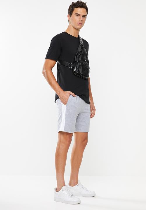 Superbalist - 1up side stripe sweat shorts - grey