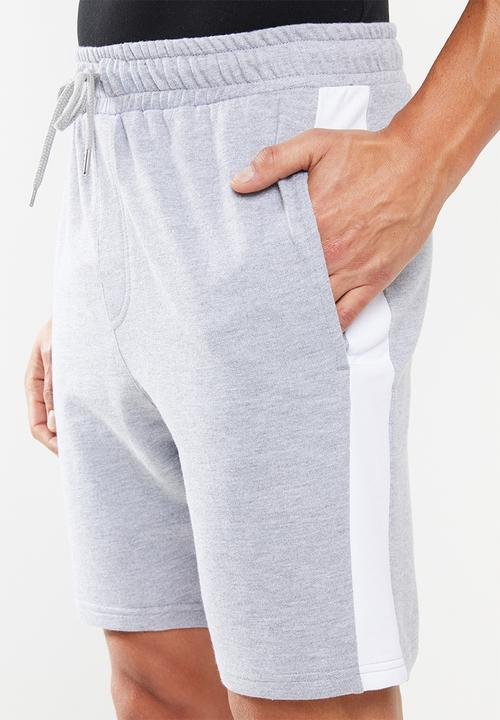 Superbalist - 1up side stripe sweat shorts - grey