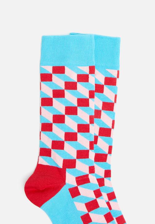 Happy Socks - Filled optic sock - red & pink
