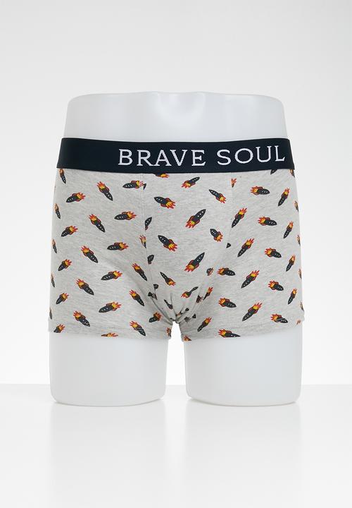 Brave Soul - Rocket 2 pack boxers - grey & navy