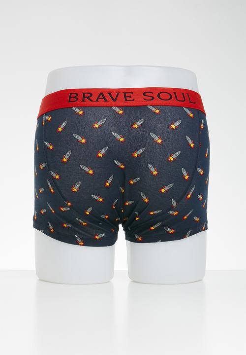 Brave Soul - Rocket 2 pack boxers - grey & navy