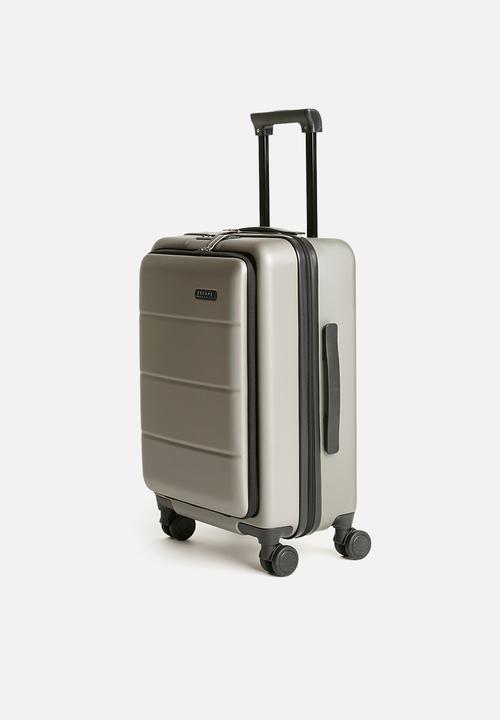 Escape Society - Carry-On with Front Loading Laptop  Pocket - gunmetal grey