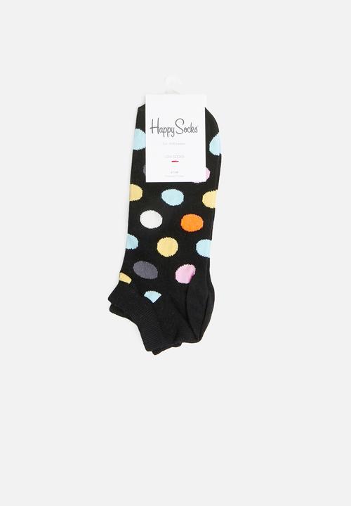 Happy Socks - Big dot low sock - black