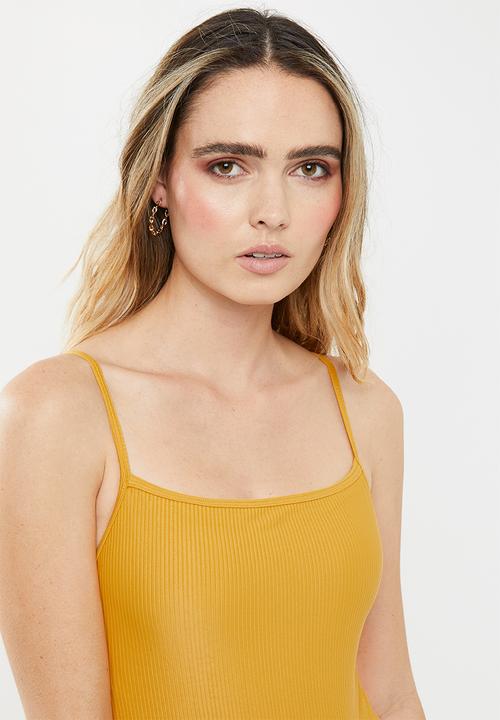 Cotton On - Straight neck one piece cheeky  - yellow