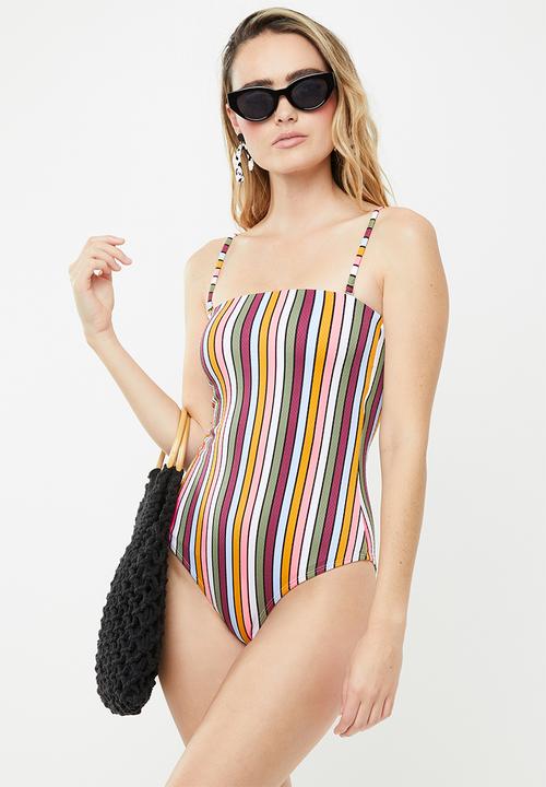 Cotton On - Strapless one piece cheeky - multi