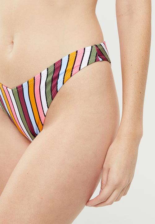 Cotton On - High side Brazilian bikini bottom - multi
